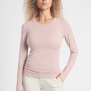 Athleta Foresthill Ascent Seamless Top Blush Pink XL NWT